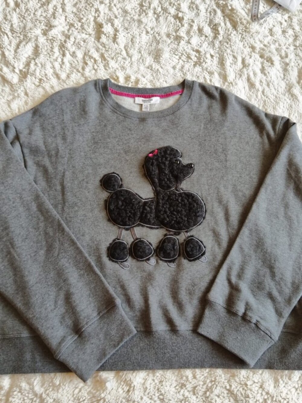 Toboggan Canada White Label Grey Poodle Crewneck Sweatshirt - Size XL